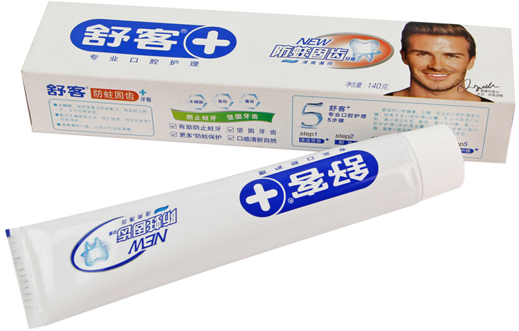 【舒客牙膏】Saky舒客防蛀固齿牙膏140克(三