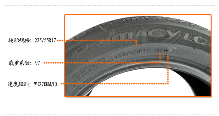 米其林轮胎 LC 225\/55R17 97W (标志、奔驰唯