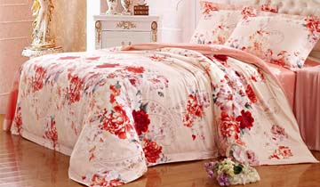 胜伟 床品家纺 全棉长绒棉活性印花欧式床单四