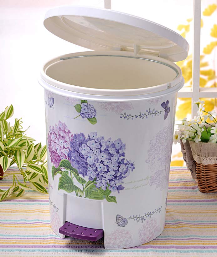 希尔SHALL 高级踏板式垃圾桶紫阳花系列 SL9