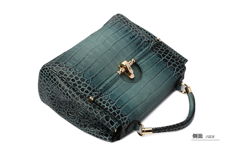 万里马wanlima 街头复古鳄鱼纹气质女人手提包