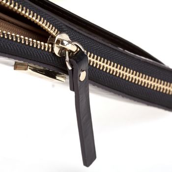 <em>KATE</em> SPADE <em>凯特丝蓓 女士</em>纯皮黑色拉链<em>钱包</em>