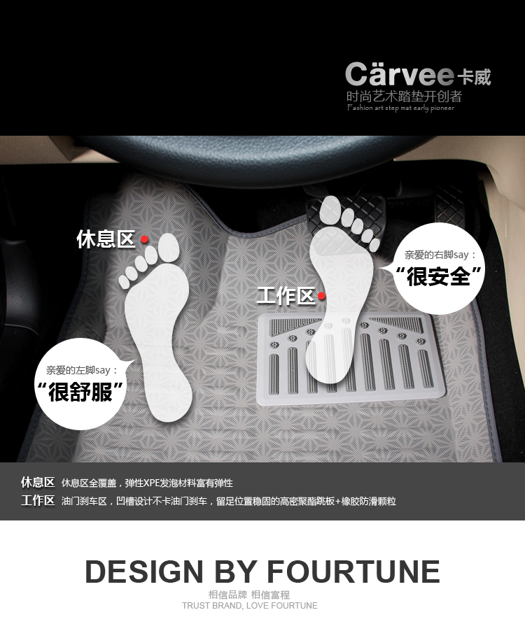 富程 卡威 专车专用 立体防滑 汽车脚垫 马自达