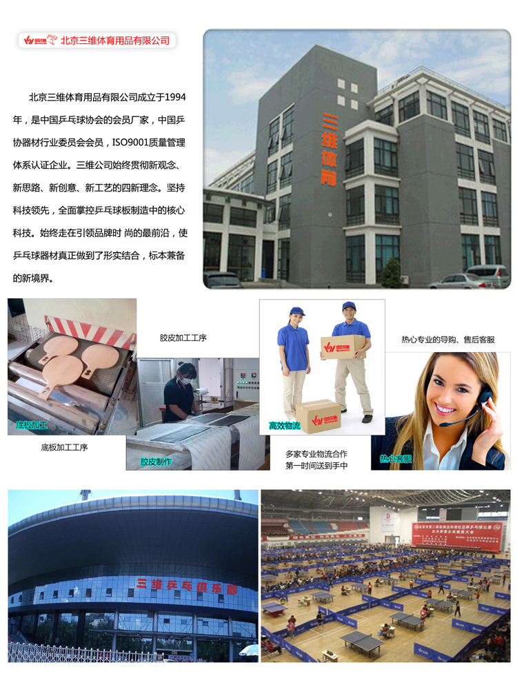 三维SANWEI直拍快攻弧圈OFF+七星碳时代成