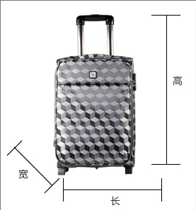 爱华仕oiwas PVC20寸登机箱 OCX6026-20灰