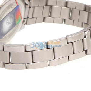 迪士尼disney 米奇黑色玫瑰钢链表带中性手表