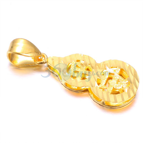 萃华金店 千足金黄金精品吊坠 平安扣2.34g价格