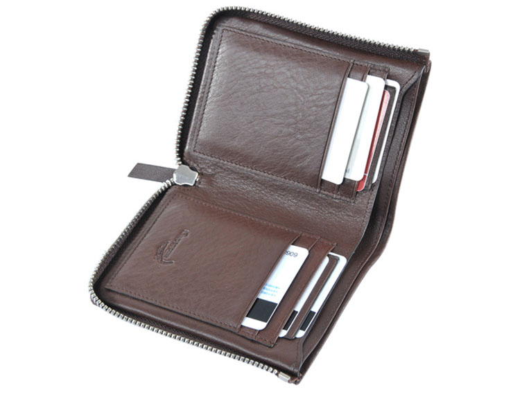 【鳄鱼恤男钱包】鳄鱼恤CROCODILE拉链真皮