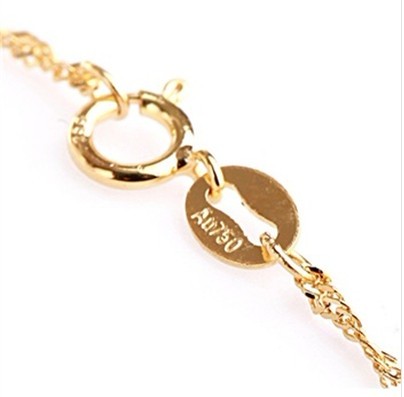 【潮宏基项链】潮宏基 水波纹黄18K金项链BL