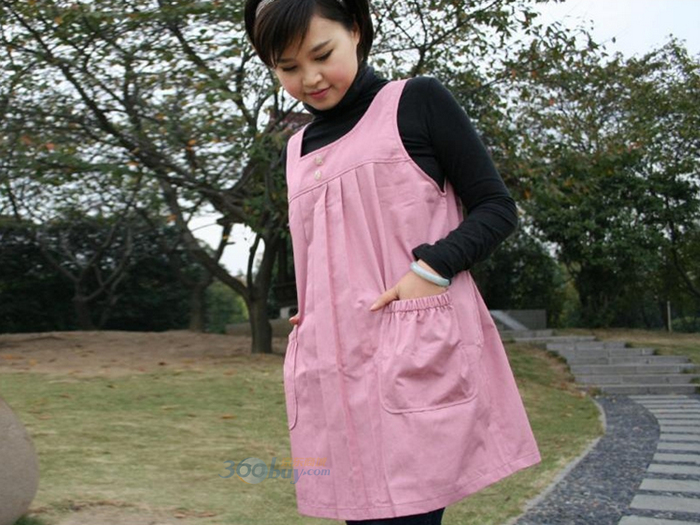 【爱家防辐射孕妇装W5粉红色XL码】爱家防辐