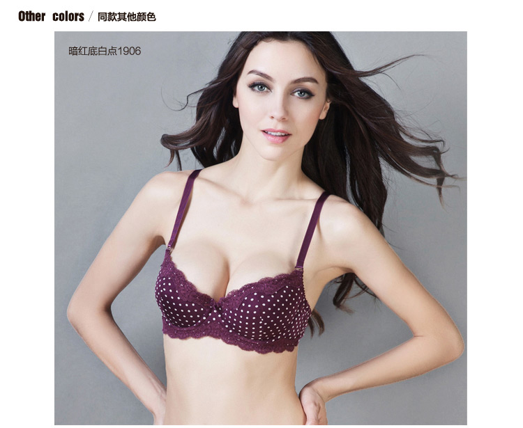 【金三塔<em>文胸</em>】金三塔圆点印花花边金三塔<em>真丝</em>