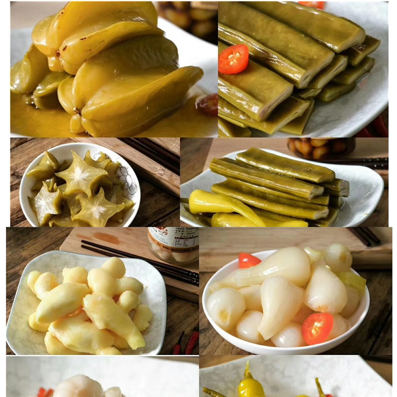900克广西玉林特产城隍酸料发记酸刀豆酸嘢即食零食白椒