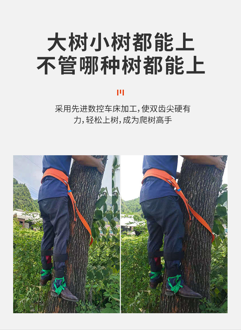 爬树神器上树专用工具户外脚扎子大拐上树爬树鞋 新款一齿【图片 价格