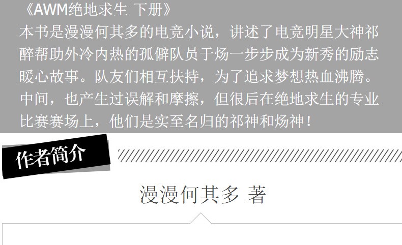 awm绝地求生小说上下2册 都市文学书籍漫画周边漫漫何其多代表作 青春