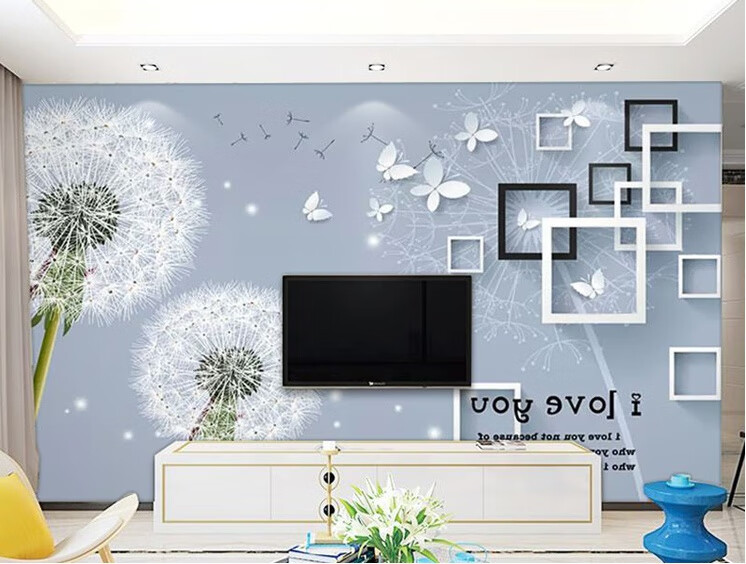 简约现代大气客厅电视背景墙壁纸3d影视墙壁布5d立体沙发墙装饰画8d