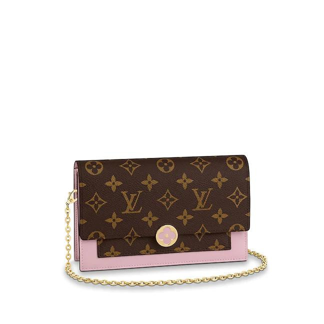 Louis Vuitton/路易威登 FLORE 新款链条女士单肩包 帆布/配皮(附LV专柜礼品袋)