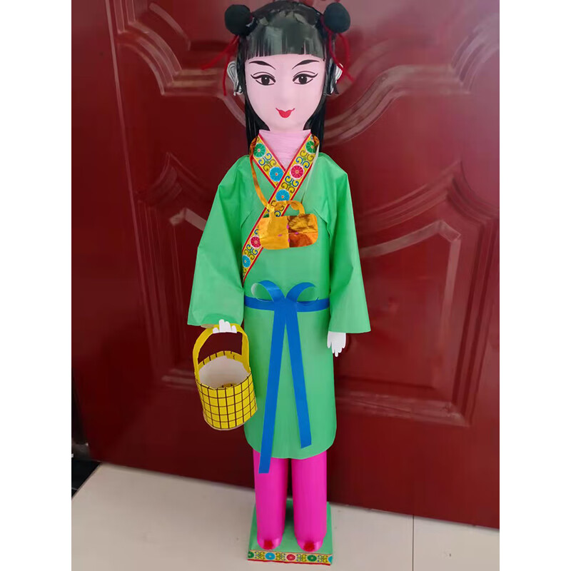 手佣人丫鬟工艺品烧纸纸扎成品七七百天周年墓地上坟祭祖祭奠死人用品
