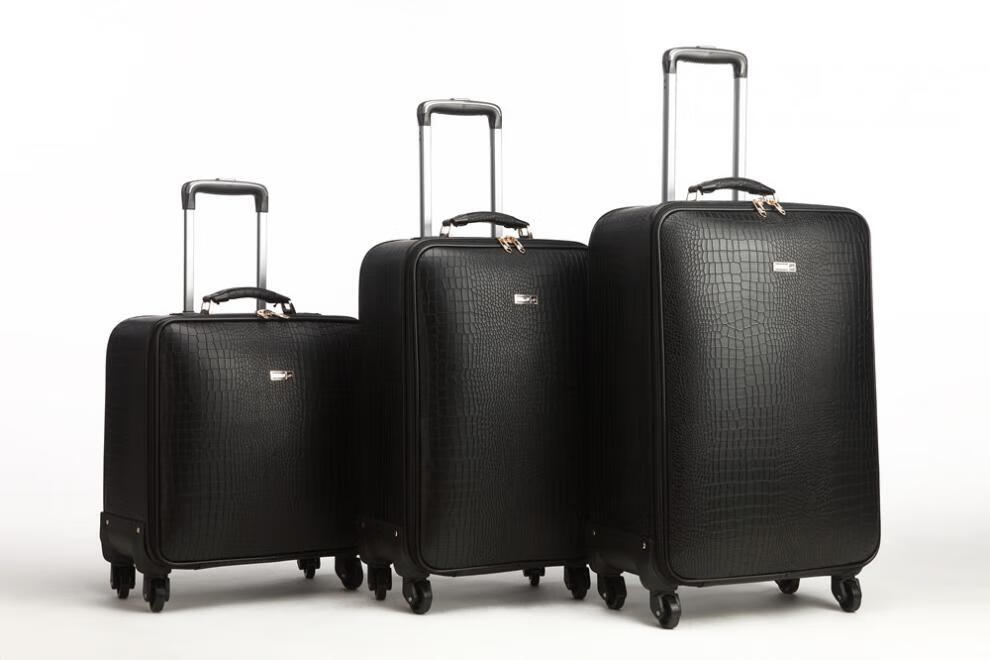 皮尔卡丹pierrecardin真皮拉杆箱万向轮男士箱包登机箱20吋旅行箱16