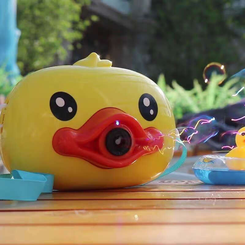 尖货必抢】吹泡泡机相机儿童网红少女心全自动泡泡枪小萌鸭小猪猪玩具