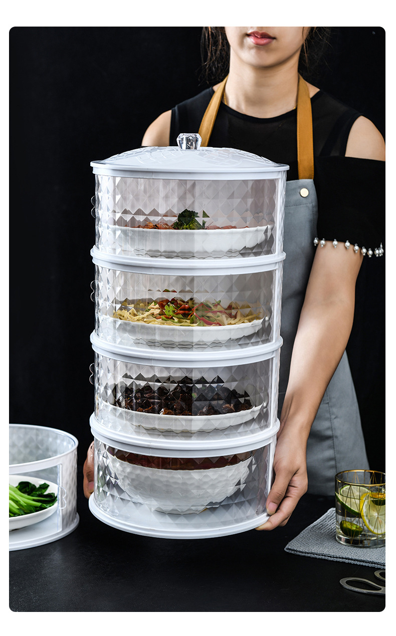 五层 盖子1个 底座5个(可开门 保温菜罩