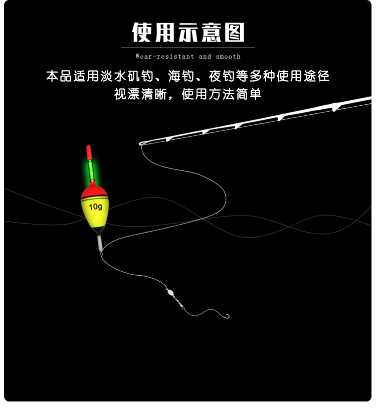 垂钓用品 浮漂 妃迩遁 夜光大肚漂 海钓鱼漂套装夜光漂大肚漂加粗夜钓