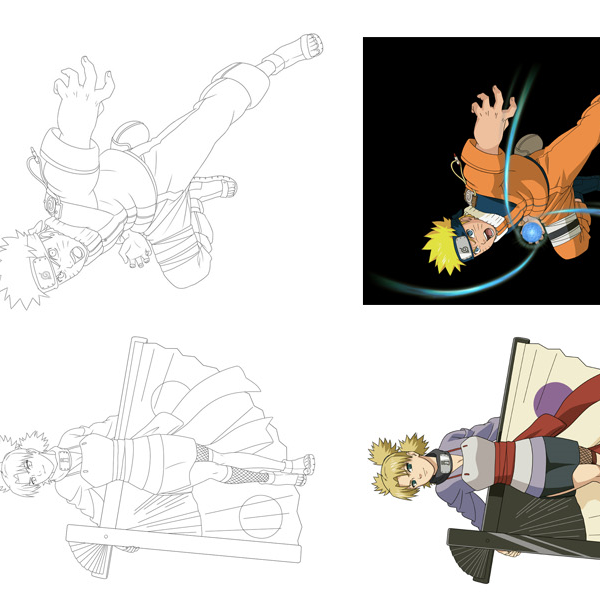 二次临摹本线稿手绘素材简笔sn3714全职临摹本100张临摹纸24色彩铅