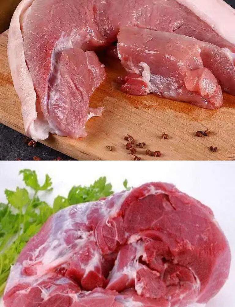 生鲜猪后腿肉鲜肉现杀黑猪肉土猪肉后腿猪肉带皮猪前腿肉 3斤装精品