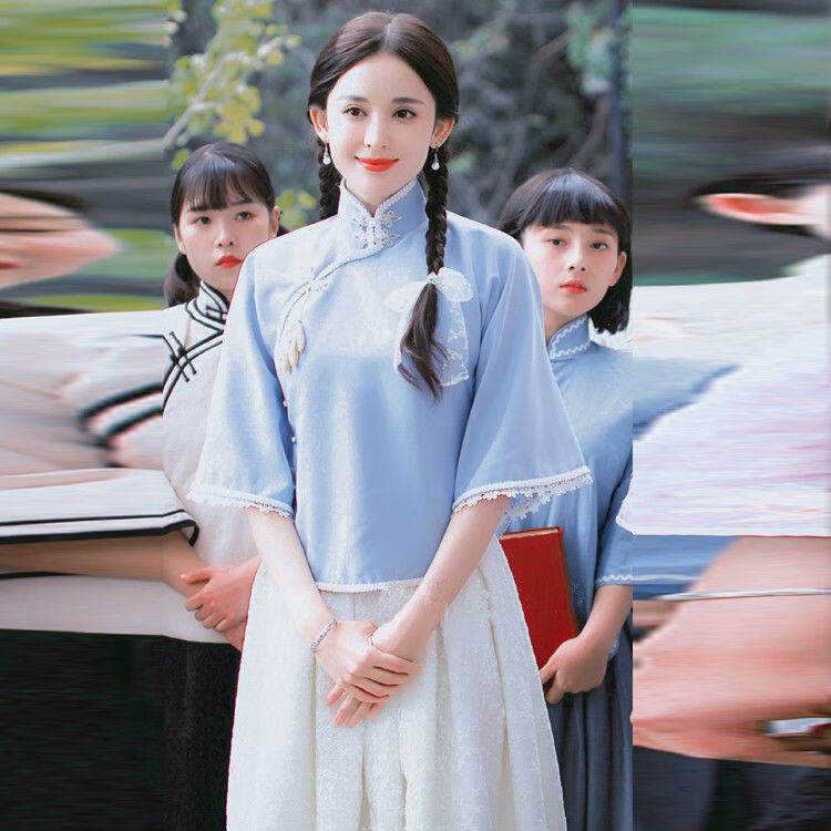 青年装民国女古装五四学生装大家闺秀女装复古文艺两件装装演出服wl