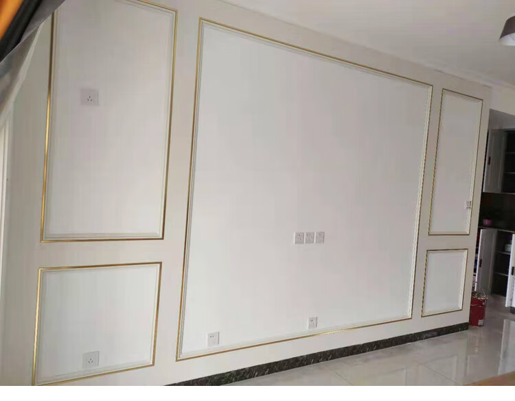 电视背景墙线条门套收边框金属装饰木线条客厅护墙板造型9010单边玫瑰