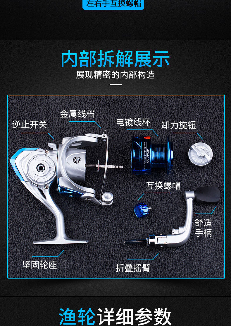 f渔轮全金属线杯不锈钢钓鱼轮海竿轮鱼线轮纺车轮路亚海杆轮筏钓轮音