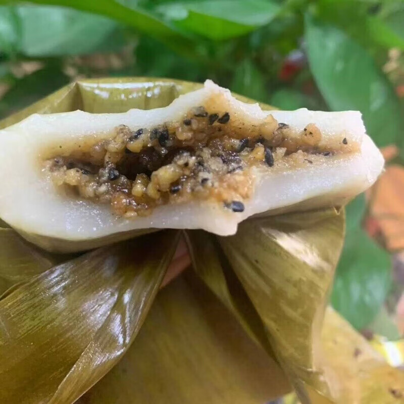 广西特产粽子糍粑糯米糍叶儿粑香芭蕉叶糍粑120g红糖花生芝麻馅18个