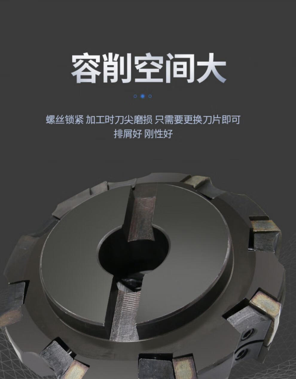 硬质合金可转位面铣刀盘刀垫式高精度75度直角90度63 100 300盘刀