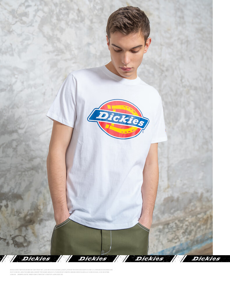 dickies短袖t恤22春夏旗舰彩色logo纯棉t恤男半袖运动休闲潮dk008732