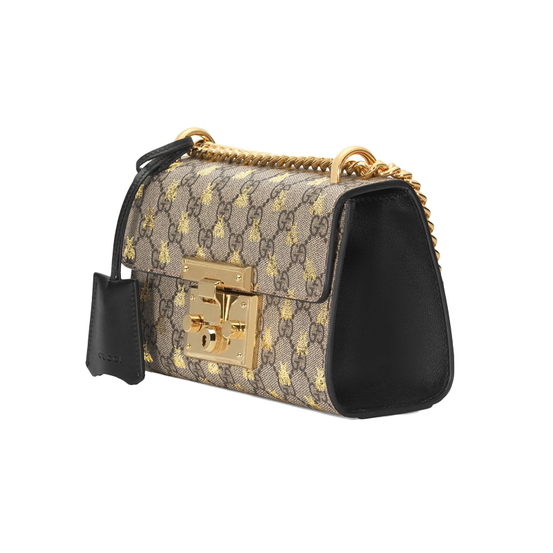 gucci/古驰包袋斜挎包帆布烫金小蜜蜂链条包4094879f26gat 黄色系