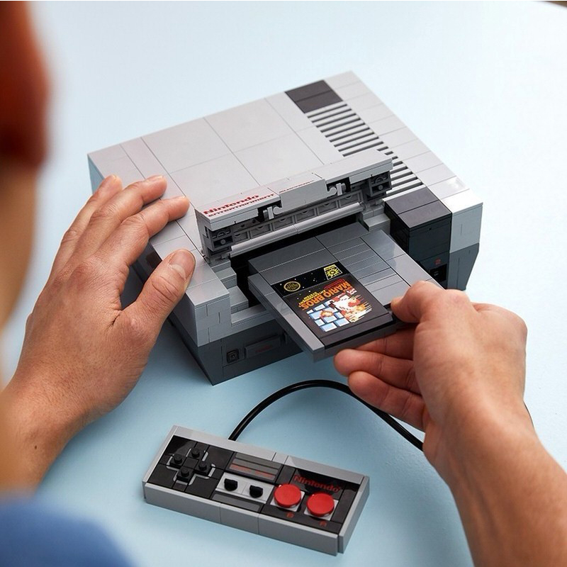 乐高lego品质保证马里奥任天堂玛丽积木红白机成年高难度游戏机玩具