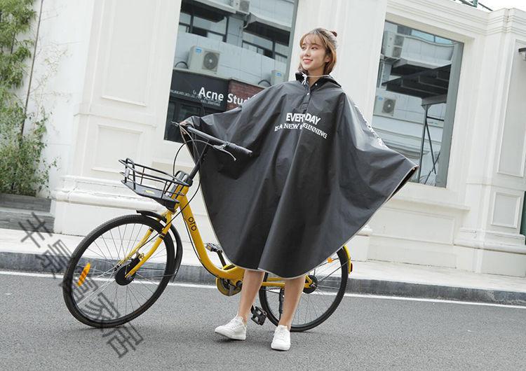自行车雨衣女骑行中学生单人男单车韩版防水骑车透明反光雨披透明带