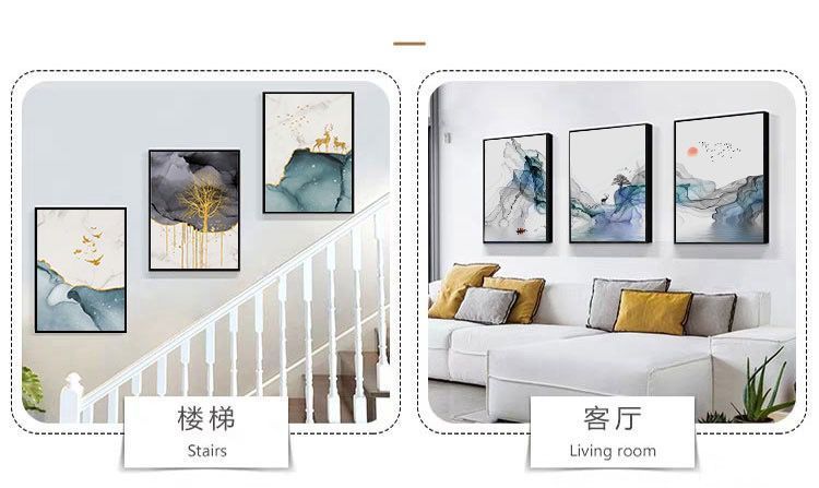 楼梯间装饰画 楼梯挂画 新房装饰画挂墙楼梯挂画楼梯间墙面装饰画复式