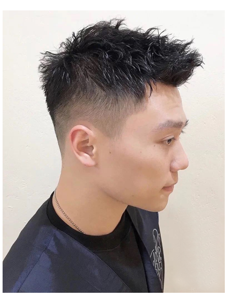 假发男短发网红钢夹烫帅气潮流发型隐形无痕全真发前额头顶补发片