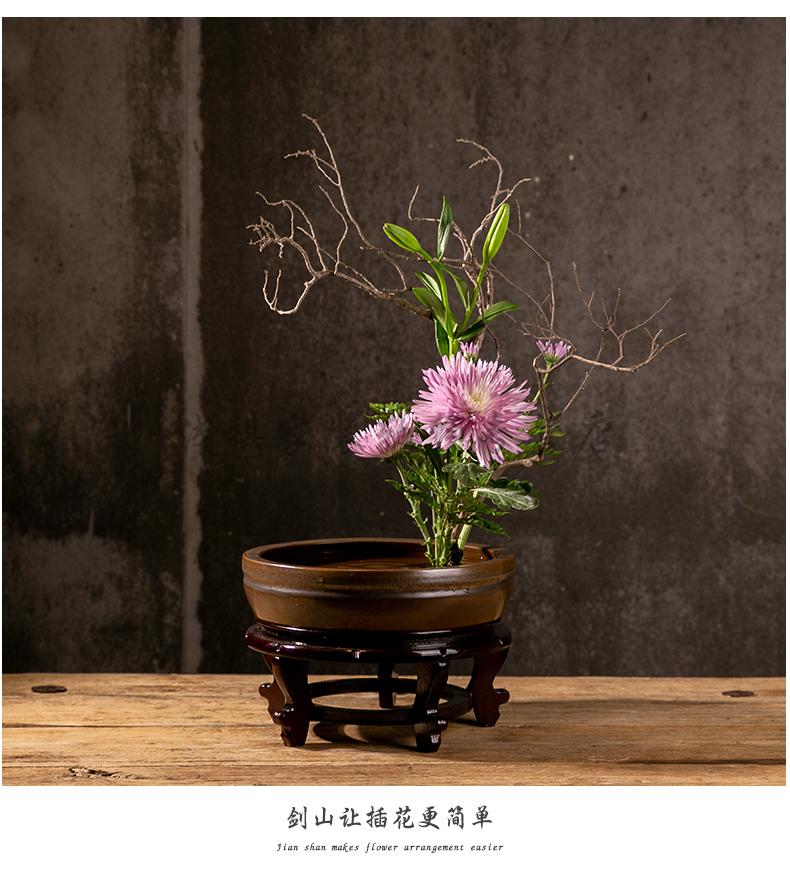 剑山插花器 中式禅意工具套装插花干花固定神器底座日式器皿座针山