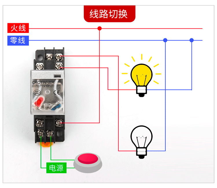 继电器接法示意图12v,继电器接法示意图 中间12v24v220v交流三相大电流hh52p小型继电器my2nj8脚 hh54p 加厚银