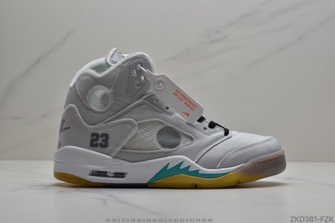 air aj5 x ow联名黑蝉翼3m郭艾伦奥利奥流川枫男篮球鞋 冰激凌 40