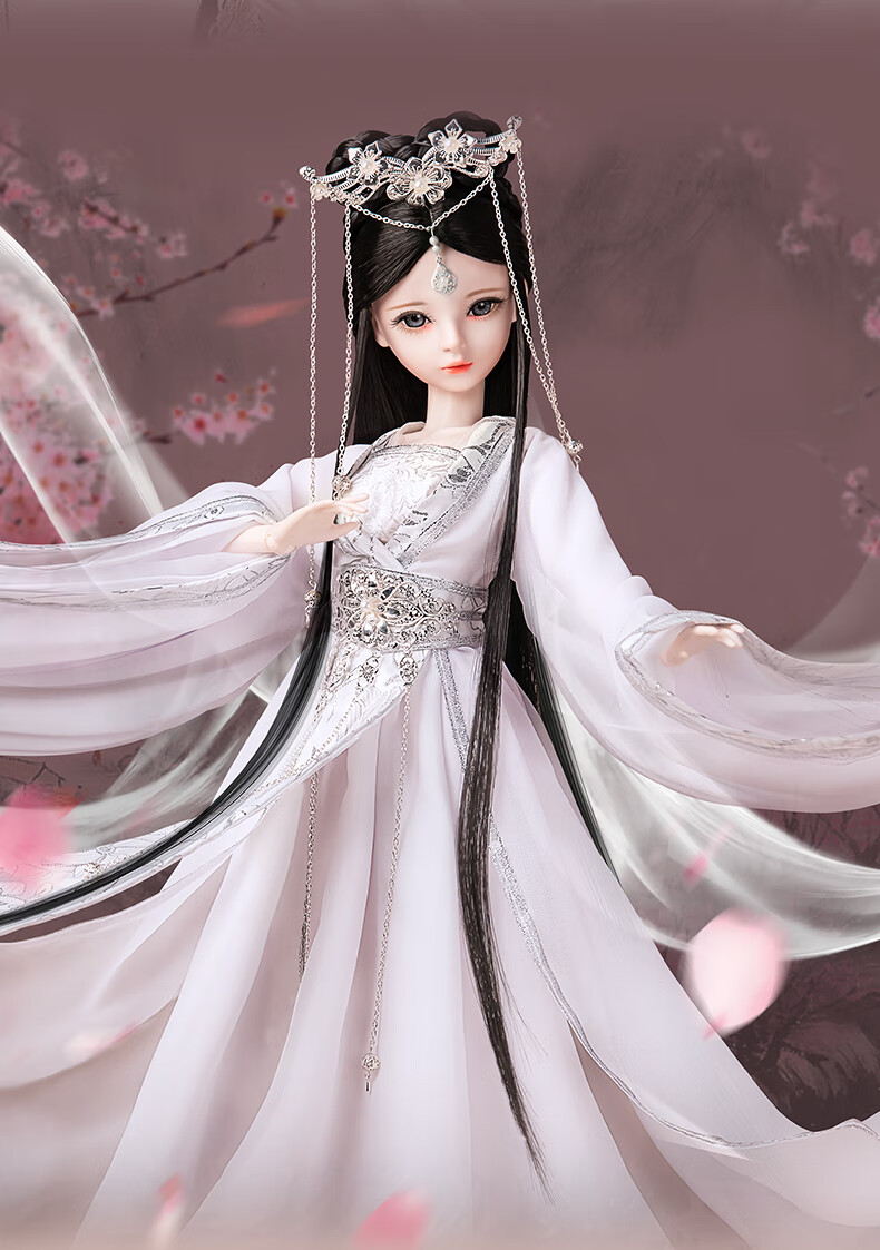 万代bandai60厘米sd娃娃公仔古装皇后白蛇古代仿真玩偶古风仙女公主