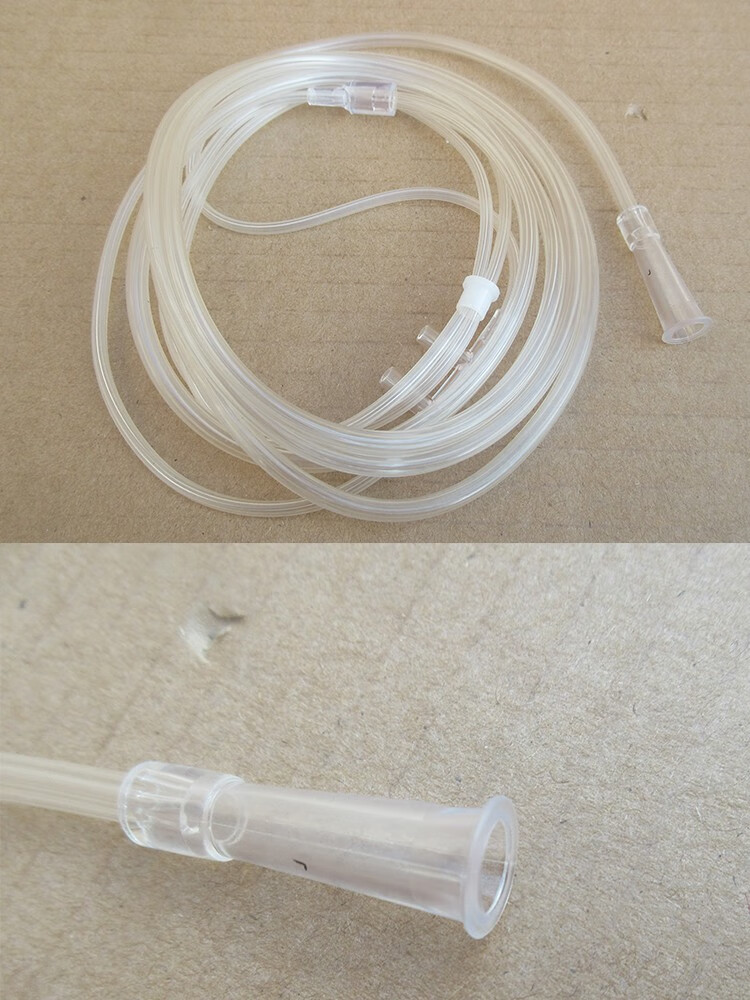 加长华越硅胶吸氧管家用双鼻塞鼻架式成人儿童氧气管鼻吸式通用型无色