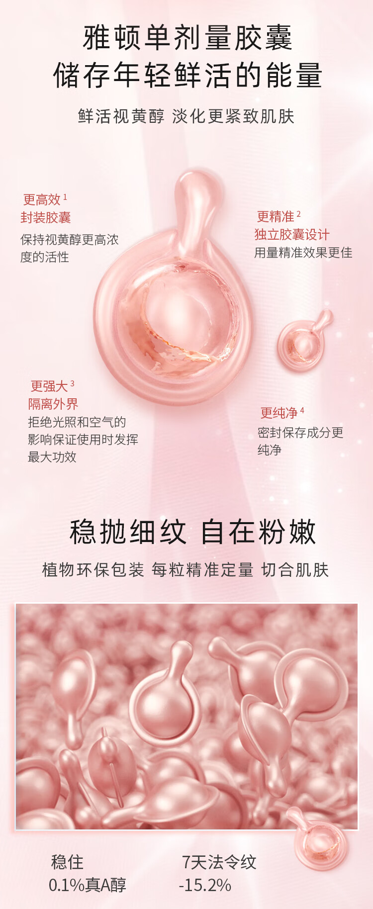 伊丽莎白雅顿（Elizabeth Arden）胶囊精华 粉胶金胶焕活面部胶囊精华液母亲节礼物圣诞礼物 金胶约90粒 维稳肌肤 次抛早C