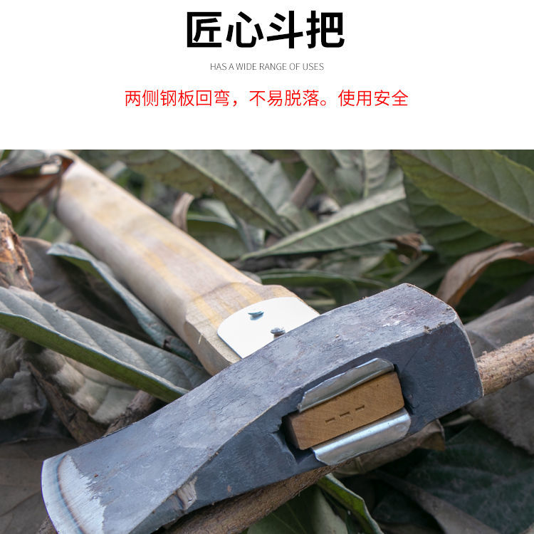 双用加固八角锤斧劈柴大斧头劈柴斧伐木斧大小斧子伐木斧手工锻压木柄