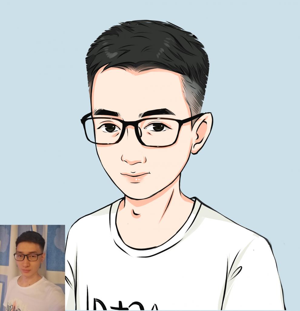 微信头像定制 抖音快手网红手绘微信情侣人物q版卡通头像漫画礼物设计