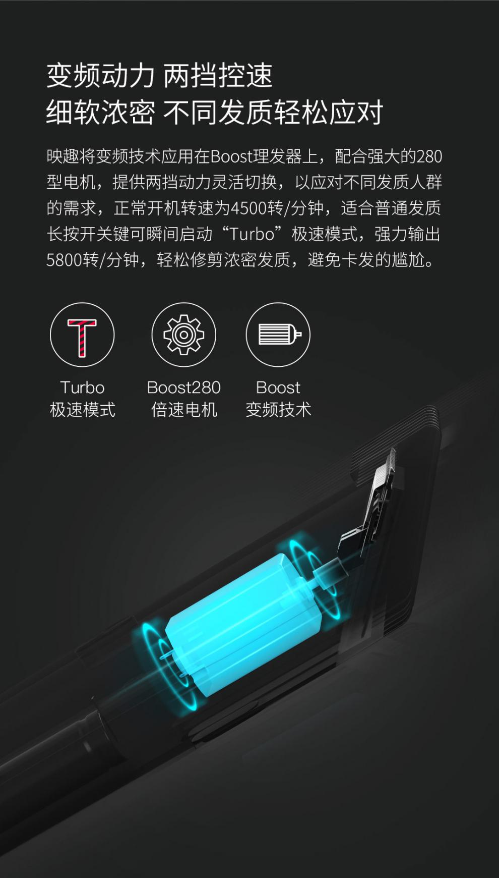 (全新未拆封)小米映趣理发器充电式电推子剃头发神器家用成人自己剪
