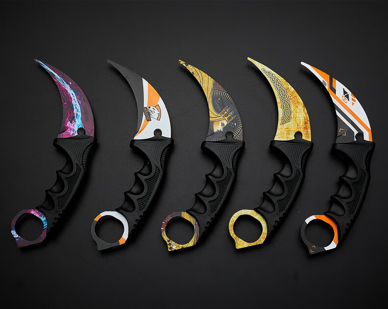 csgo爪刀表面淬火游戏周边道具玩具刀鹰爪刀未开刃训练刀csgo收藏火灵