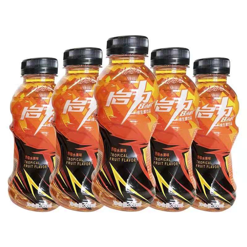 启力饮料350ml612瓶启力8小时维生素功能饮料运动饮品热带水果味启力