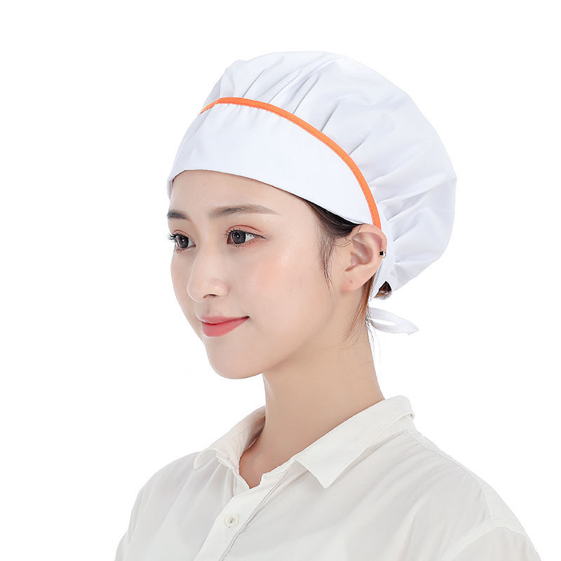 屿汐面点师帽子厨师帽子女做饭炒菜防油烟帽子家用食堂餐厅卫生烘焙